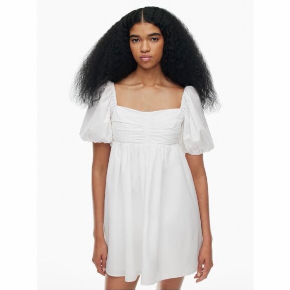 Wilfred White Puff Sleeve Mini Dress